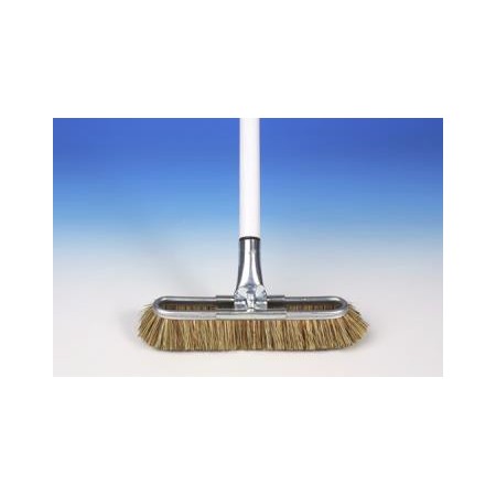 frottoir métal 23 cm a/manche métal blanc 115477