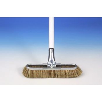 frottoir métal 23 cm a/manche métal blanc 115477