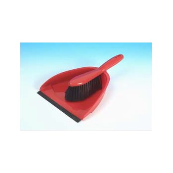 ramassoire+époussoir poly rouge 128728