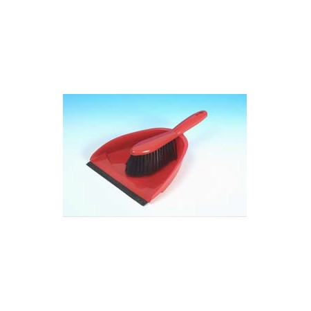 ramassoire+époussoir poly rouge 128728
