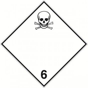 étiquette poison no 6 10x10cm