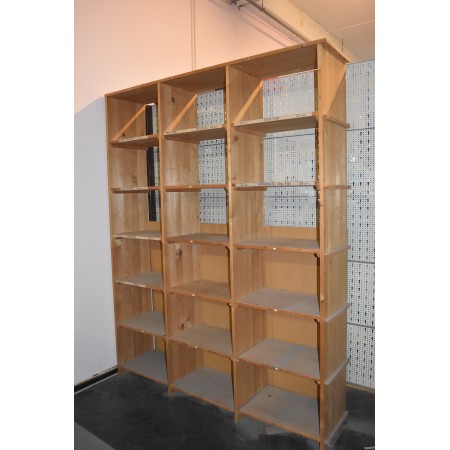 étagères bois 230cm haut largeur 185 cm profondeur 40 cm 2 pces disponible