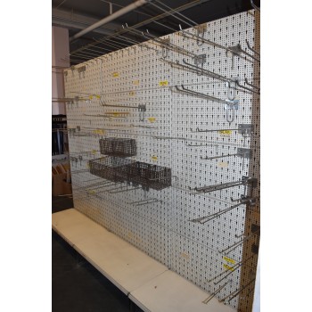 étagère présentoir métal grille crochet murale